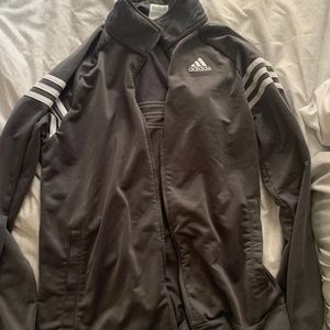 Adidas xl boys gray zip up jacket